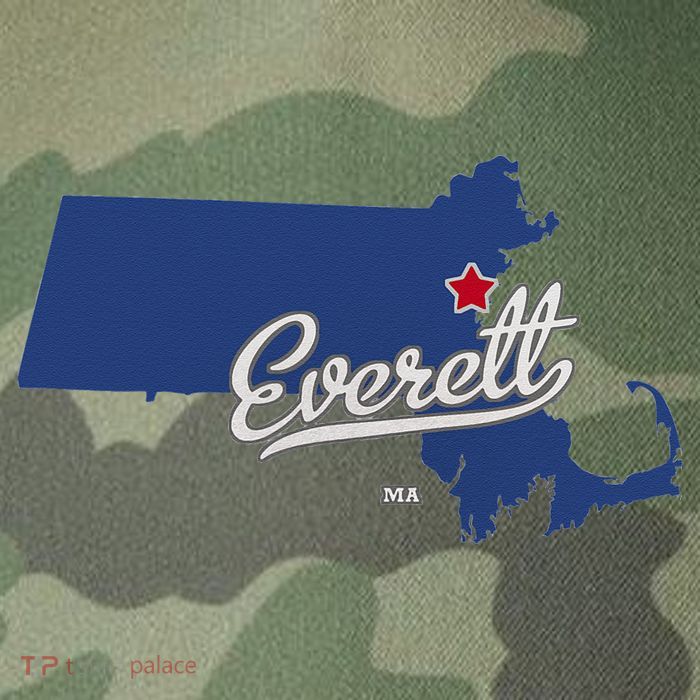 Everett Massachusetts MA Map Legacy Tie Dye Trucker Hat