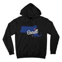 Everett Massachusetts MA Map Hoodie