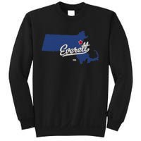 Everett Massachusetts MA Map Sweatshirt