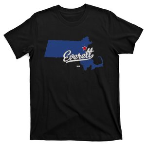 Everett Massachusetts MA Map T-Shirt