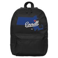 Everett Massachusetts MA Map 16 in Basic Backpack
