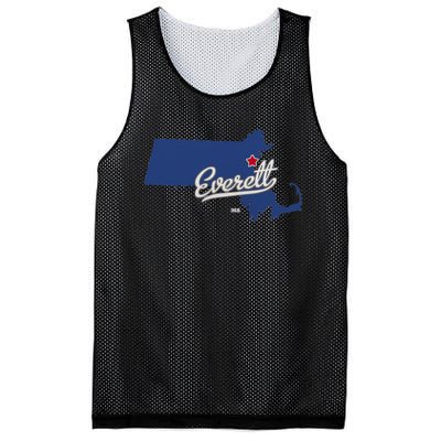 Everett Massachusetts MA Map Mesh Reversible Basketball Jersey Tank