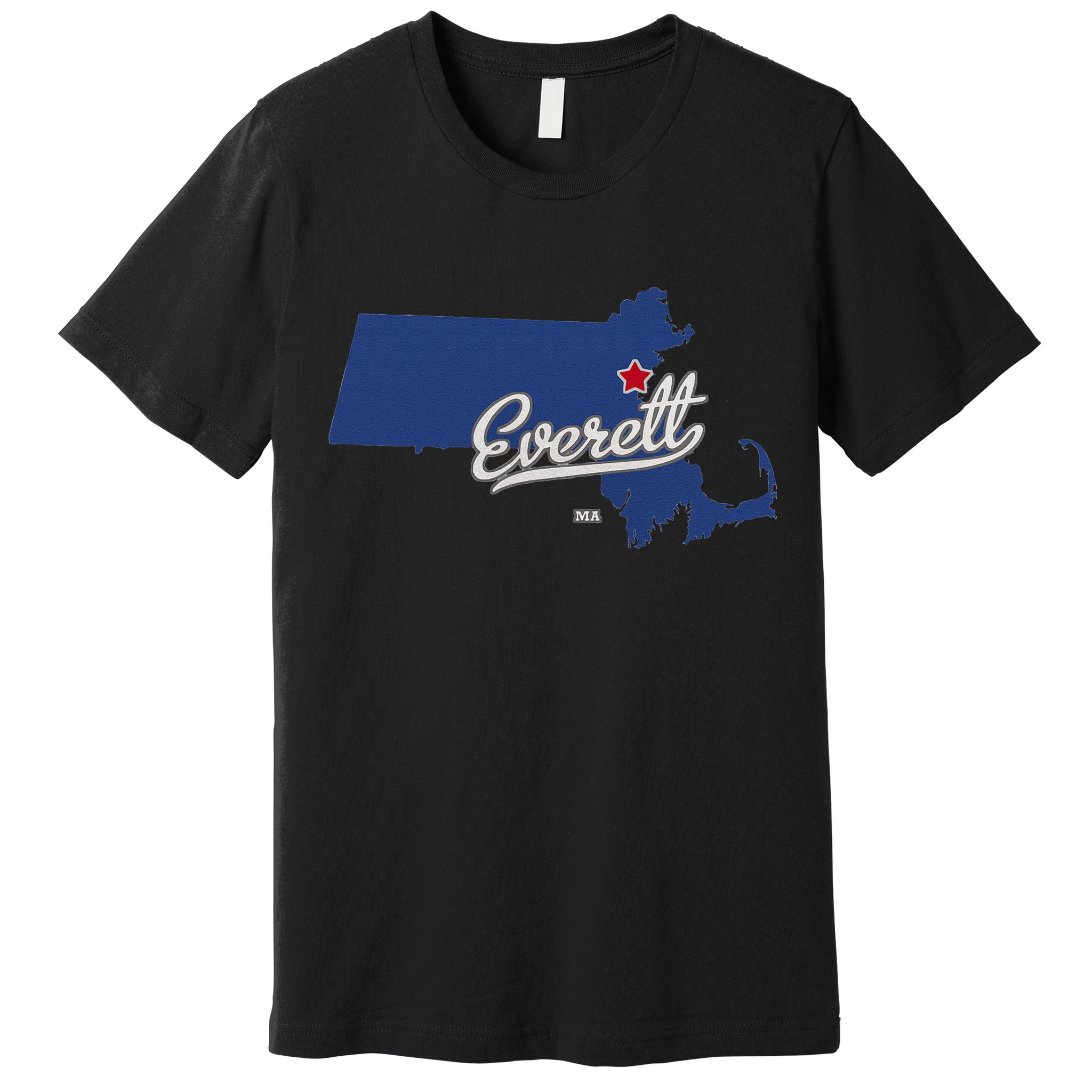 Everett Massachusetts MA Map Premium T-Shirt