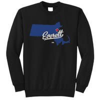 Everett Massachusetts MA Map Tall Sweatshirt