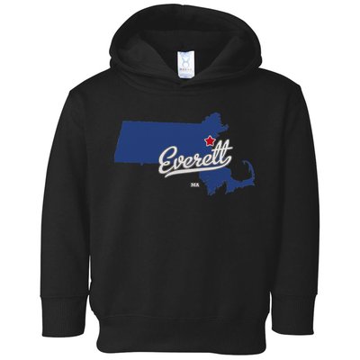 Everett Massachusetts MA Map Toddler Hoodie