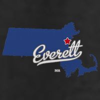 Everett Massachusetts MA Map Golf Towel