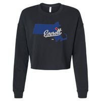 Everett Massachusetts MA Map Cropped Pullover Crew