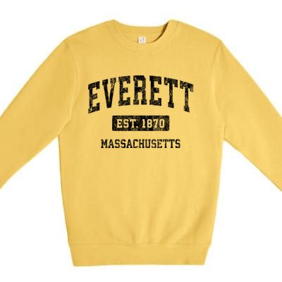 Everett Massachusetts Ma Vintage Sports Premium Crewneck Sweatshirt