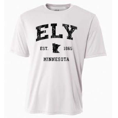 Ely Minnesota Mn Vintage Athletic Black Sports Design Cooling Performance Crew T-Shirt