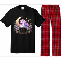 Eid Mubarak Mom Girl Eid Mubarak Unicorn Cute Pajama Set