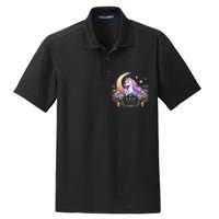 Eid Mubarak Mom Girl Eid Mubarak Unicorn Cute Dry Zone Grid Polo