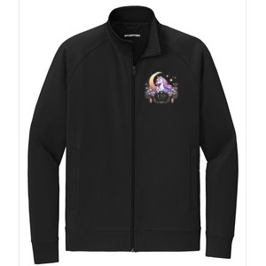 Eid Mubarak Mom Girl Eid Mubarak Unicorn Cute Stretch Full-Zip Cadet Jacket