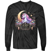 Eid Mubarak Mom Girl Eid Mubarak Unicorn Cute Tie-Dye Long Sleeve Shirt