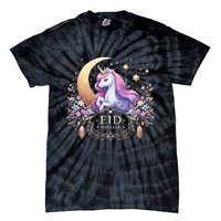 Eid Mubarak Mom Girl Eid Mubarak Unicorn Cute Tie-Dye T-Shirt