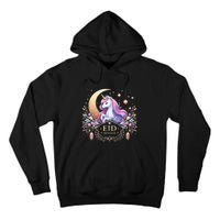 Eid Mubarak Mom Girl Eid Mubarak Unicorn Cute Tall Hoodie