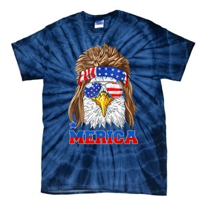 Eagle Mullet Merica Men 4th Of July American Flag USA Tie-Dye T-Shirt