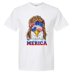 Eagle Mullet Merica Men 4th Of July American Flag USA Garment-Dyed Heavyweight T-Shirt