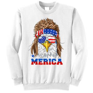 Eagle Mullet Merica Men 4th Of July American Flag USA Sweatshirt