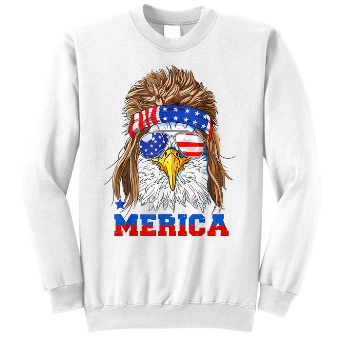 Eagle Mullet Merica Men 4th Of July American Flag USA Sweatshirt