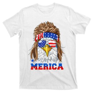 Eagle Mullet Merica Men 4th Of July American Flag USA T-Shirt