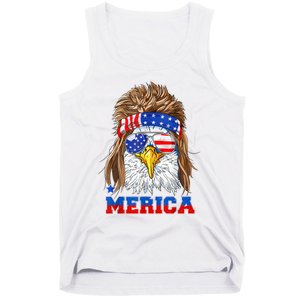 Eagle Mullet Merica Men 4th Of July American Flag USA Tank Top