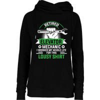 Elevator Mechanic Maintenance Retired Technician Womens Funnel Neck Pullover Hood