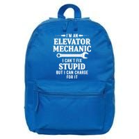 Elevator Mechanic Maintenance Charge Technician Gift 16 in Basic Backpack