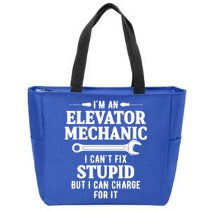 Elevator Mechanic Maintenance Charge Technician Gift Zip Tote Bag