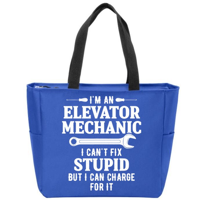 Elevator Mechanic Maintenance Charge Technician Gift Zip Tote Bag