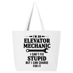 Elevator Mechanic Maintenance Charge Technician Gift 25L Jumbo Tote