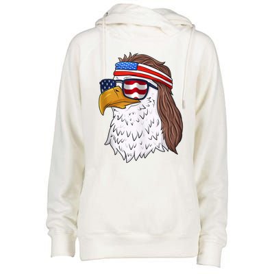 Eagle Mullet Merica 4th Of July American Flag Gift Great Gift Womens Funnel Neck Pullover Hood