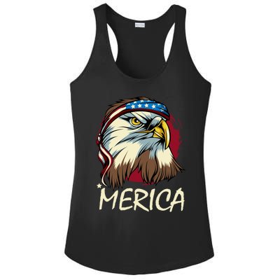 Eagle Mullet Merica Gift 4th Of July American Flag Usa Gift Ladies PosiCharge Competitor Racerback Tank