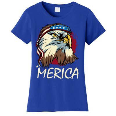 Eagle Mullet Merica Gift 4th Of July American Flag Usa Gift Women's T-Shirt