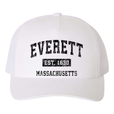 Everett Massachusetts Ma Vintage Established Sports Design Yupoong Adult 5-Panel Trucker Hat