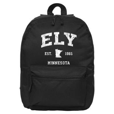 Ely Minnesota Mn Vintage Athletic 16 in Basic Backpack