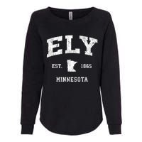 Ely Minnesota Mn Vintage Athletic Womens California Wash Sweatshirt