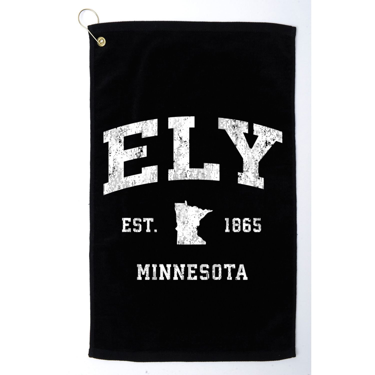 Ely Minnesota Mn Vintage Athletic Golf Towel