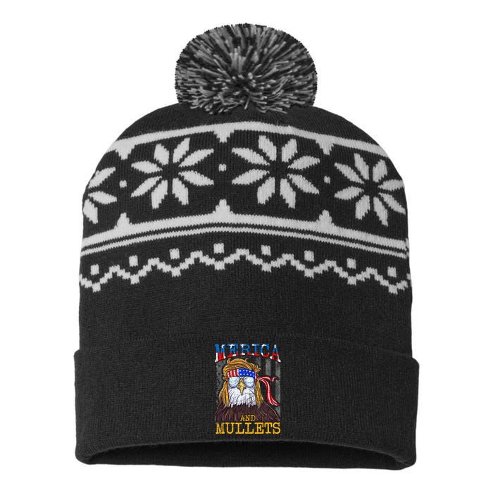 Eagle Mullet Merica USA-Made Snowflake Beanie