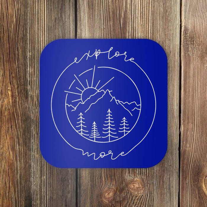 Explore More Meaningful Gift Adventurer Gift Camping Meaningful Gift Coaster