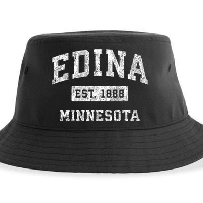 Edina Minnesota Mn Vintage Established Sports Design Gift Sustainable Bucket Hat