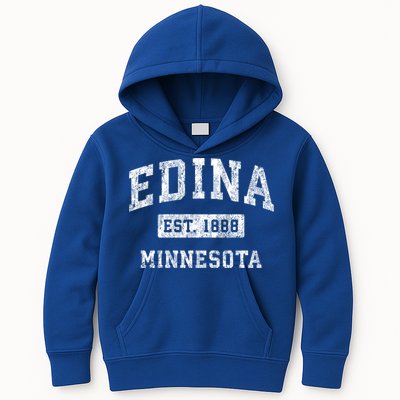 Edina Minnesota Mn Vintage Established Sports Design Gift Kids Hoodie