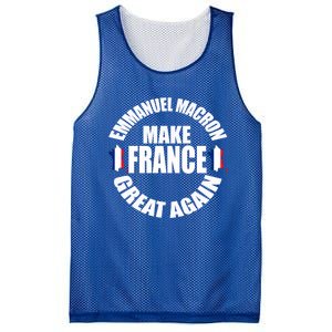 Emuel Macron Make France Great Again French Flag Cute Gift Mesh Reversible Basketball Jersey Tank