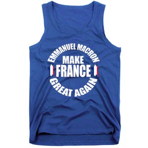 Emuel Macron Make France Great Again French Flag Cute Gift Tank Top