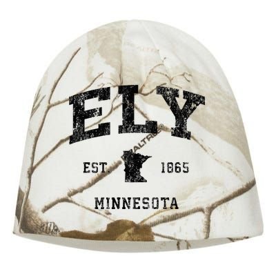 Ely Minnesota Mn Vintage Athletic Black Sports Design Kati - Camo Knit Beanie