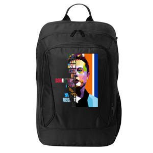 Elon Musk Motivation Quote City Backpack