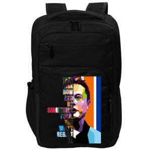 Elon Musk Motivation Quote Impact Tech Backpack