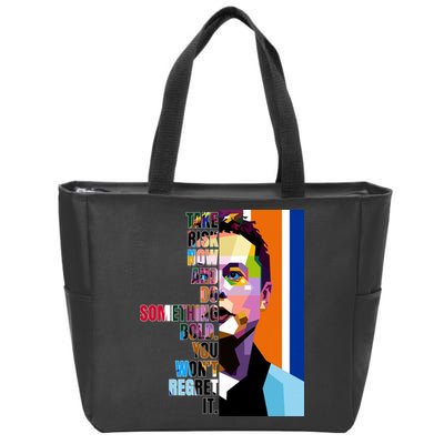 Elon Musk Motivation Quote Zip Tote Bag