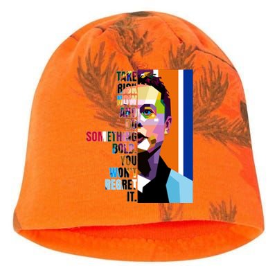 Elon Musk Motivation Quote Kati - Camo Knit Beanie