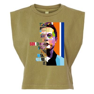 Elon Musk Motivation Quote Garment-Dyed Women's Muscle Tee