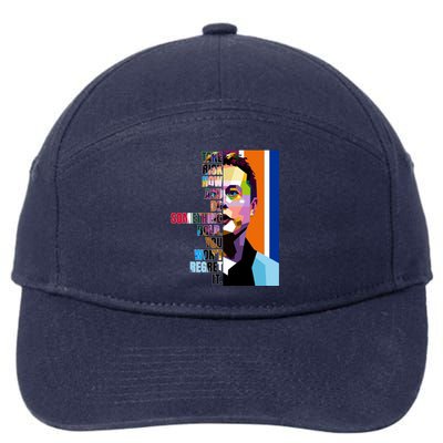 Elon Musk Motivation Quote 7-Panel Snapback Hat